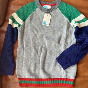 NWT Boden color block sweater size 7-8